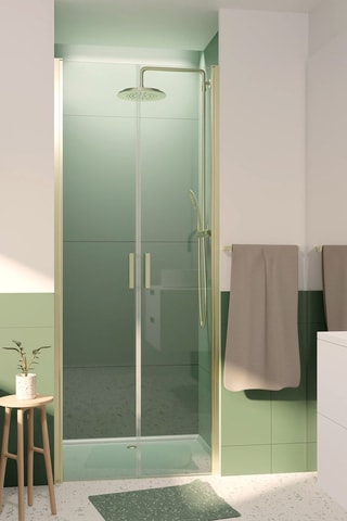 Puerta de ducha Saloon - Dorado - 200 x 80 cm