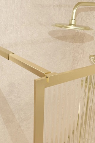 Mampara de ducha Edge - Dorado - 200 x 120 cm