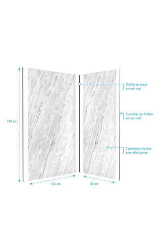 Conjunto de paneles de pared - Gris