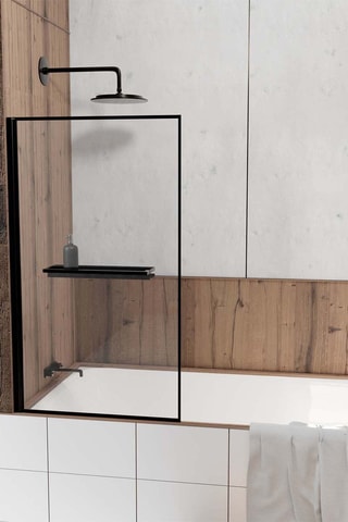 Mampara de bañera Gatsby - Negro - 140 x 80 cm