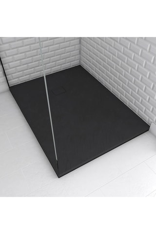 Plato de ducha de suelo - Negro - 120 x 90 cm