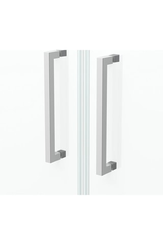 Mampara puerta de ducha doble Flappy - Cromado - 90 x 200 cm