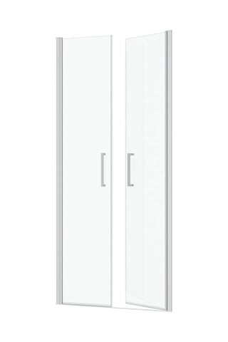 Mampara puerta de ducha doble Flappy - Cromado - 90 x 200 cm