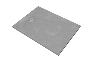 Plato de ducha con rejilla perforada - Gris - 120 x 90 cm