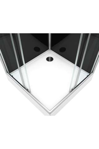 Cabina de ducha cuadrada - Cromado - 80 x 80 x 195 cm