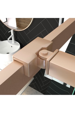 Mampara de ducha italiana - Transparente y dorado - 120 x 200 cm