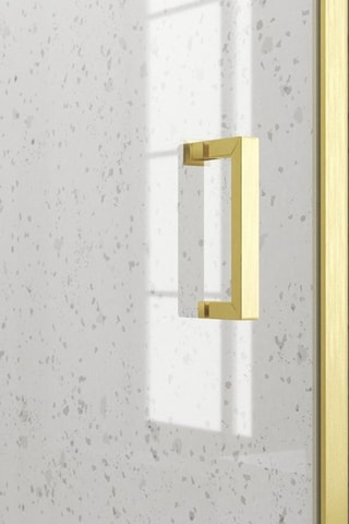 Puerta de ducha corredera - Dorado - 90 x 200 cm