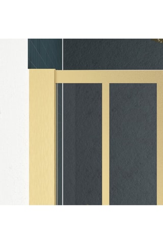 Mampara de ducha italiana - Dorado cepillado - 120 x 195 cm