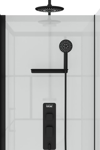 Cabina de ducha rectangular - Negro - 110 x 230 x 80 cm