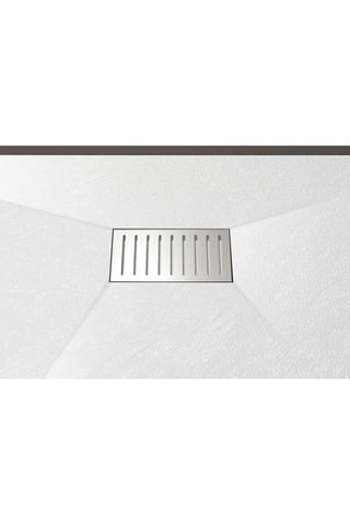 Plato de ducha con rejilla lineal Stone 2 - 90 x 160 x 2,6 cm