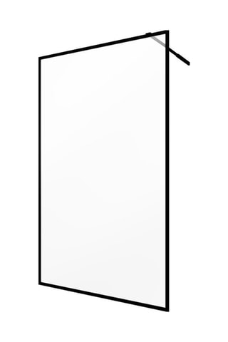 Mampara de ducha italiana - Transparente y negro - 118,5/120 x 200 cm