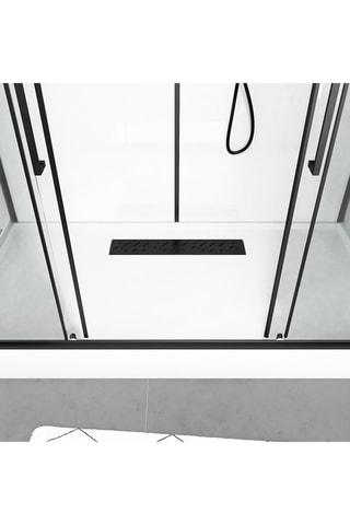 Cabina de ducha rectangular - Negro - 160 x 217 x 85 cm