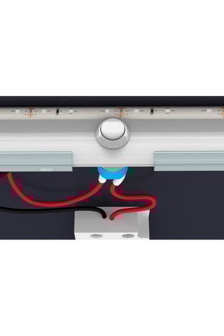 Espejo rectangular de cuarto de baño con iluminación LED - Negro - 120 x 70 cm