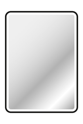 Espejo rectangular de cuarto de baño con iluminación LED - Negro - 50 x 70 cm