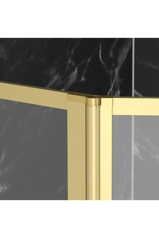 Mampara de bañera - Transparente y dorado - 70 x 130 cm