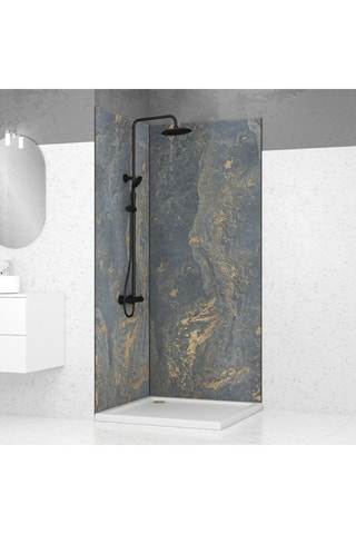 2 paneles de pared de piedra Venus - Azul - 210 x 90 x 90 cm