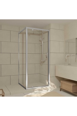 Puerta y mampara de cuarto de baño de 1 puerta - 80 x 200 x 80 cm