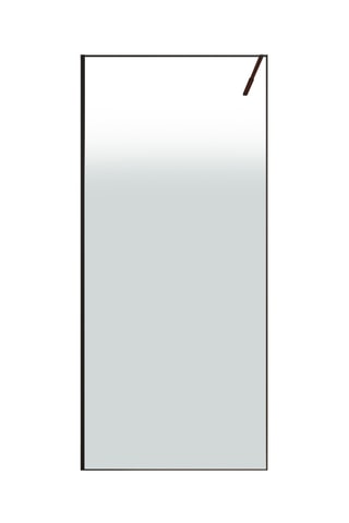 Mampara de ducha - Negro y blanco - 200 x 90 x 0,6 cm