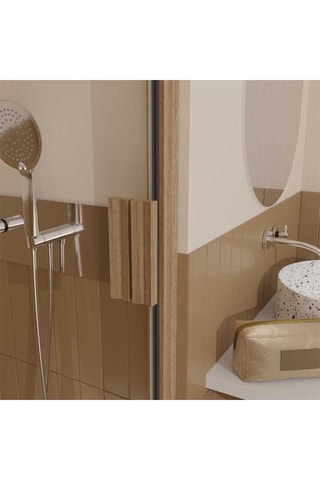 Puerta y mampara de cuarto de baño de 1 puerta - 200 x 90 x 90 cm