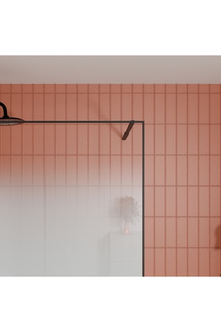 Mampara de ducha - Negro y blanco - 120 x 200 cm