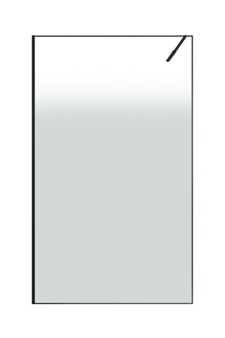 Mampara de ducha - Negro y blanco - 120 x 200 cm