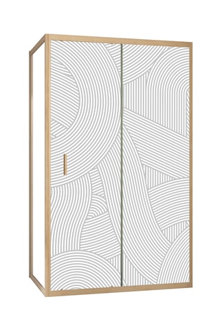 Puerta y mampara de cuarto de baño de 1 puerta - 200 x 120 x 80 cm