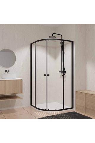 Puerta y mampara de cuarto de baño de 2 puertas - 185 x 90 x 90 cm