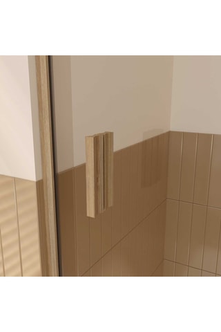 Puerta y mampara de cuarto de baño de 1 puerta - 200 x 120 x 80 cm