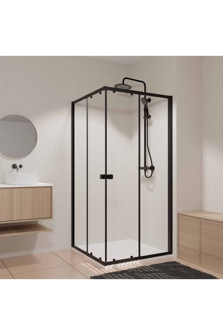 Puerta y mampara de cuarto de baño de 2 puertas - 185 x 90 x 0,5 cm