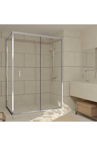 Puerta y mampara de cuarto de baño - 140 x 80 x 200 cm