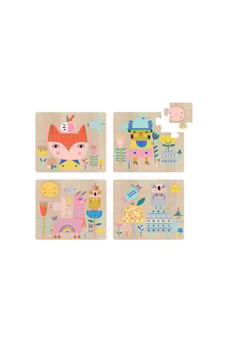 4 puzzles évolutifs en bois Suzy Ultman - Dès 2 ans - 6-9-12-16 pièces