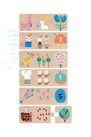 6 puzzles trio en bois Maman-bébé Suzy Ultman - Dès 2 ans