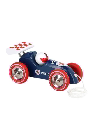 Voiture de course à traîner en bois Police - Dès 18 mois