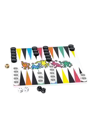 Jeux de dames et backgammon en bois par Keith Haring - Dès 6 ans