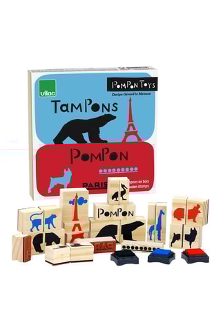 23 tampons encreurs en bois - Dès 3 ans