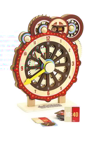 Machinalirleur Horloge d’apprentissage en bois - Dès 6 ans