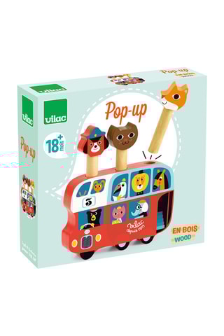 Pop-up autobus en bois - Dès 18 mois