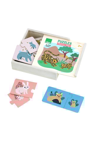 Puzzle maman bébé en bois - 24 pièces -Dès 2 ans