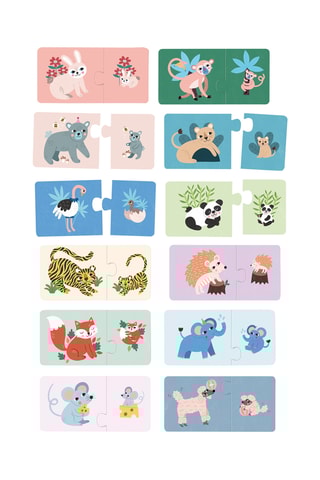 Puzzle maman bébé en bois - 24 pièces -Dès 2 ans