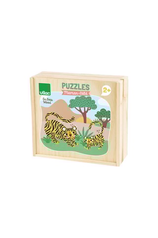 Puzzle maman bébé en bois - 24 pièces -Dès 2 ans