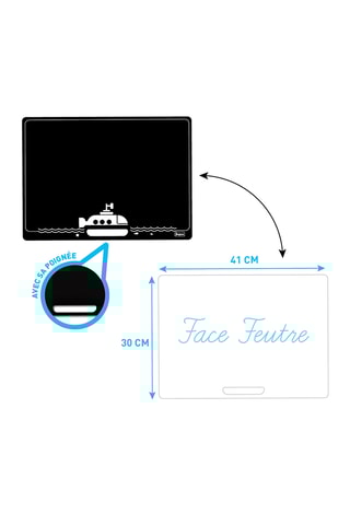 Ardoise réversible en bois - Dès 3 ans