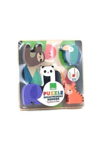 Puzzle sonore en bois - 5 pièces - Dès 18 mois