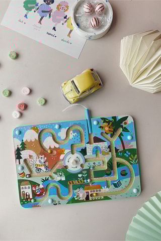 Labyrinthe magnétique en bois - Dès 2 ans