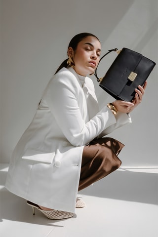 Bolso de piel Alysse - Negro