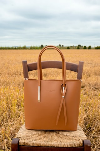 Leren Handtas Gia - Camel