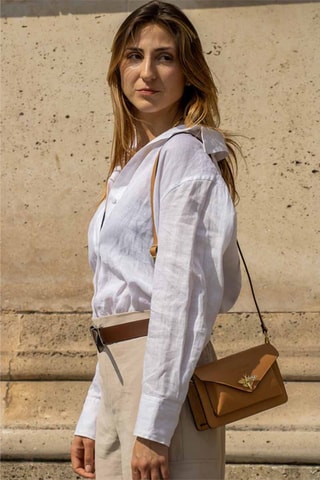 Leren Schoudertas Roxane - Camel