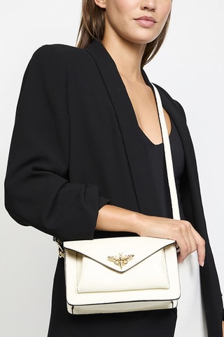 Leren Schoudertas Roxane - Wit