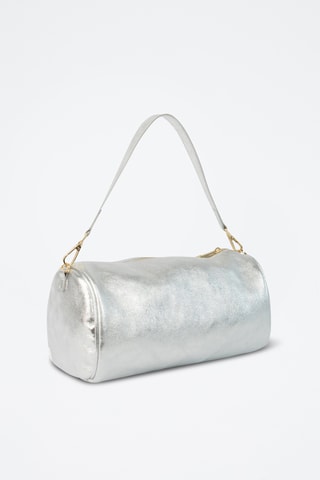 Leren Schoudertas Mei - Zilverkleurig