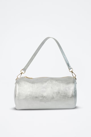 Leren Schoudertas Mei - Zilverkleurig