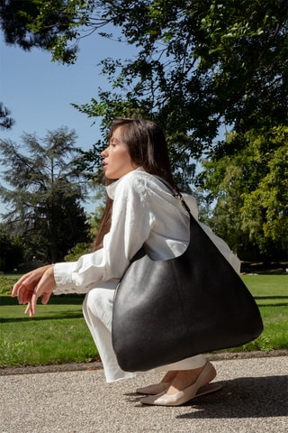 Leren Shopper Suri - Zwart